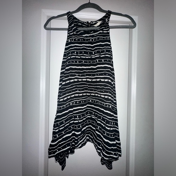 Vans high neck tank top black and white print - women’s medium - Picture 1 of 3